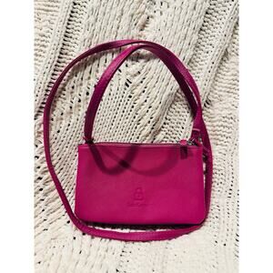 Safe Keeper Crossbody Mini Bag Triple Zip Bright Pink Faux leather Barbie Travel